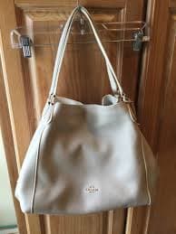 Coach Edie 31 Pebbled Leather Shoulder Bag - Light Greige / Birch Grey thumbnail 4