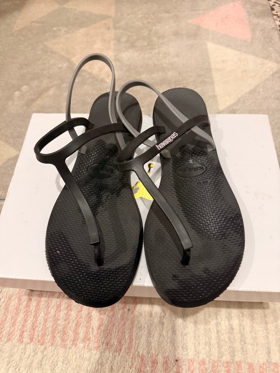 Ipanema Black & Orange Sandals thumbnail 3