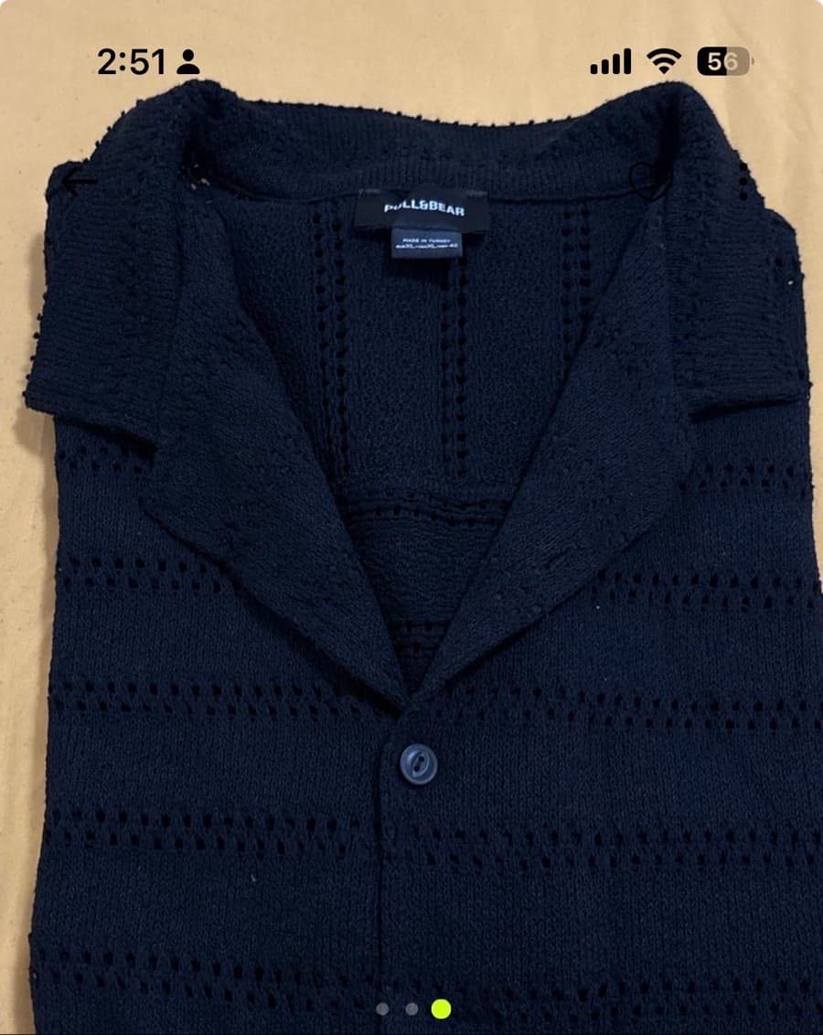 Pull&Bear Black Knit Shirt thumbnail 3