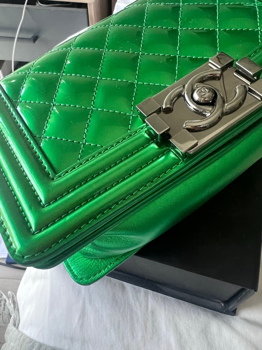 Chanel Boy Bag Green thumbnail 3