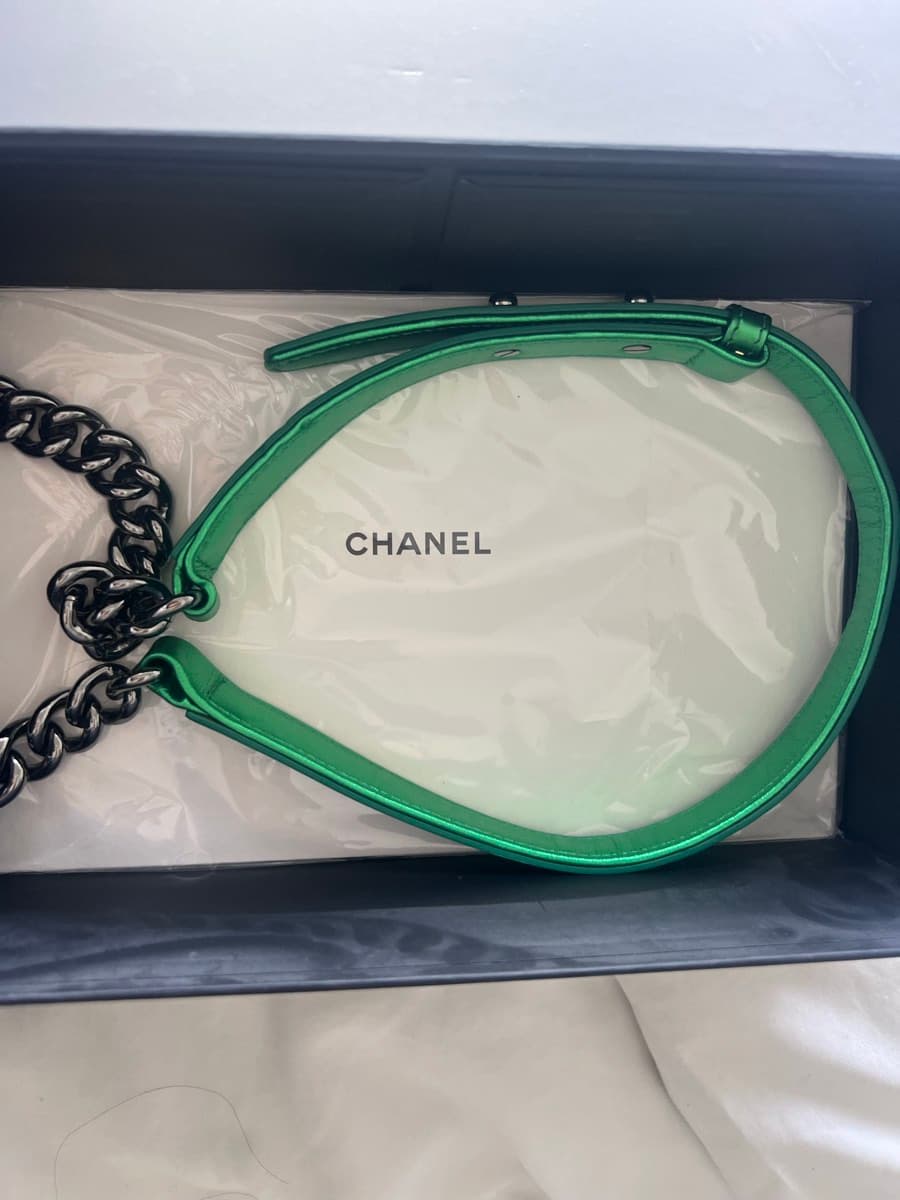Chanel Boy Bag Green thumbnail 4
