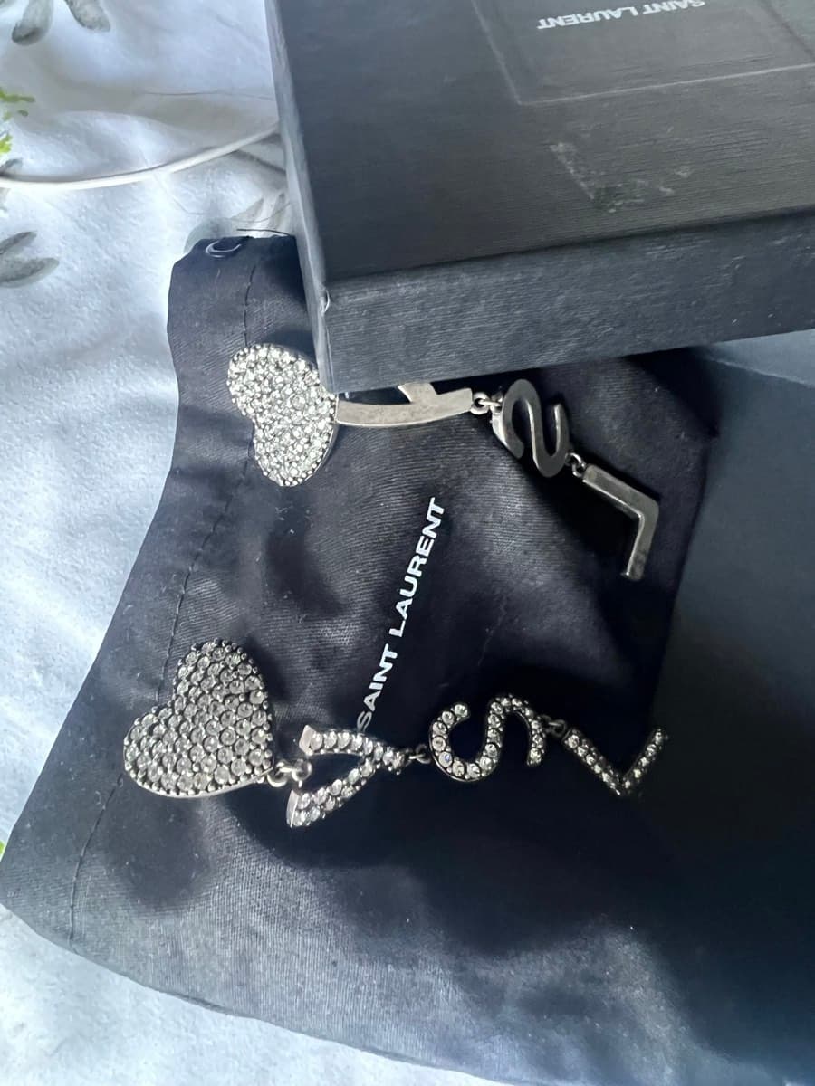 Saint Laurent Crystal Drop Earrings thumbnail 2
