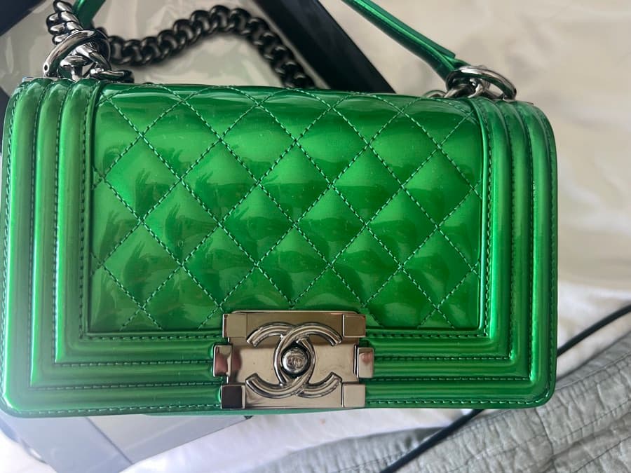Chanel Boy Bag Green thumbnail 2