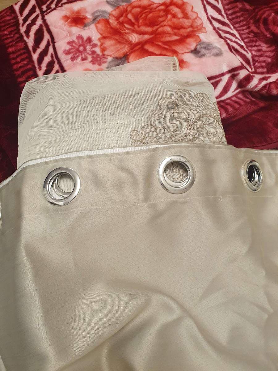 Embroidered Sheer Curtain Panel