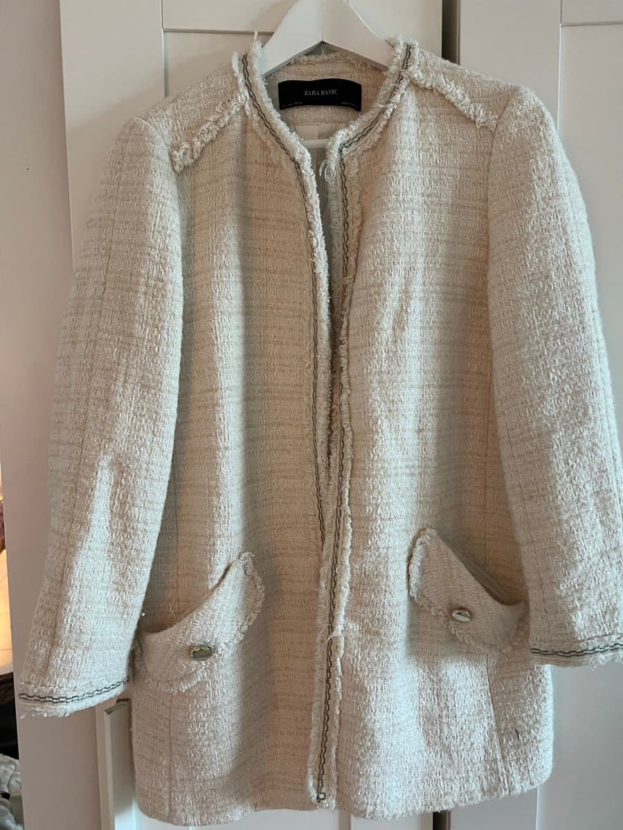 Zara Basic Tweed Jacket thumbnail 3