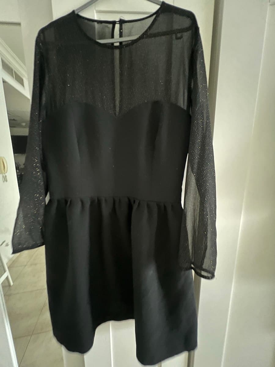 Black Sheer Sleeve Dress thumbnail 2