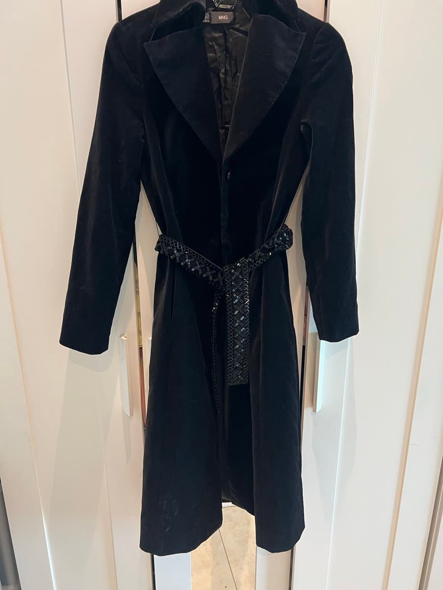 Mango coat with embellished belt thumbnail 2