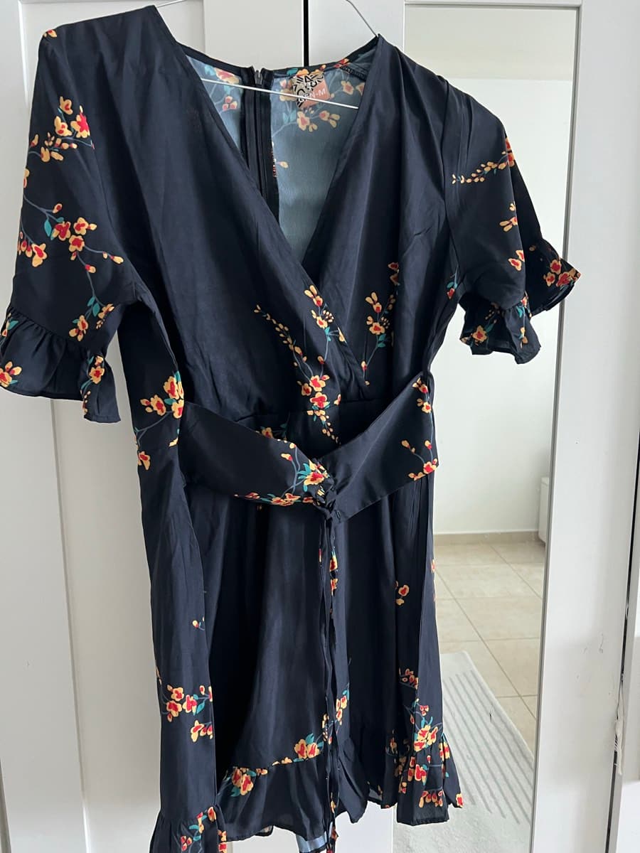 Floral Print Wrap Dress thumbnail 2