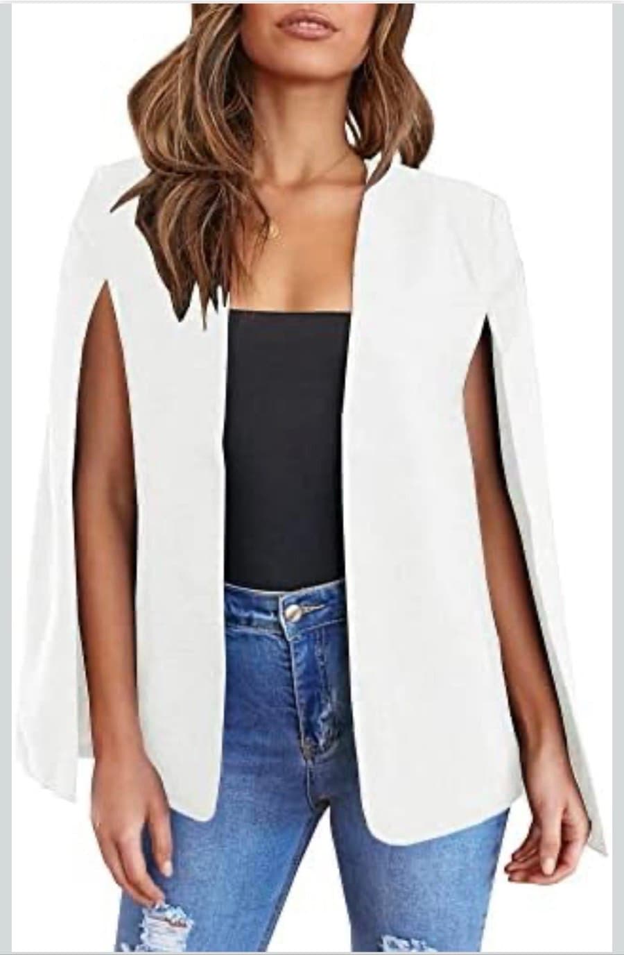 Zara White Open Blazer thumbnail 2