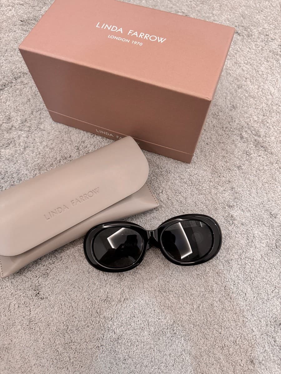 Linda Farrow Lina Oval Sunglasses in Acetate