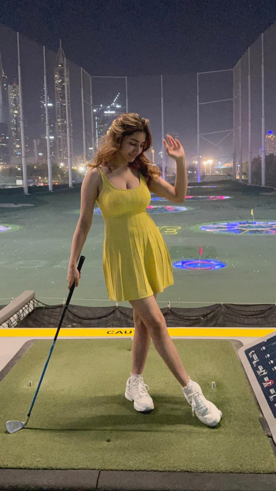Bershka Yellow Ribbed Mini Dress thumbnail 2