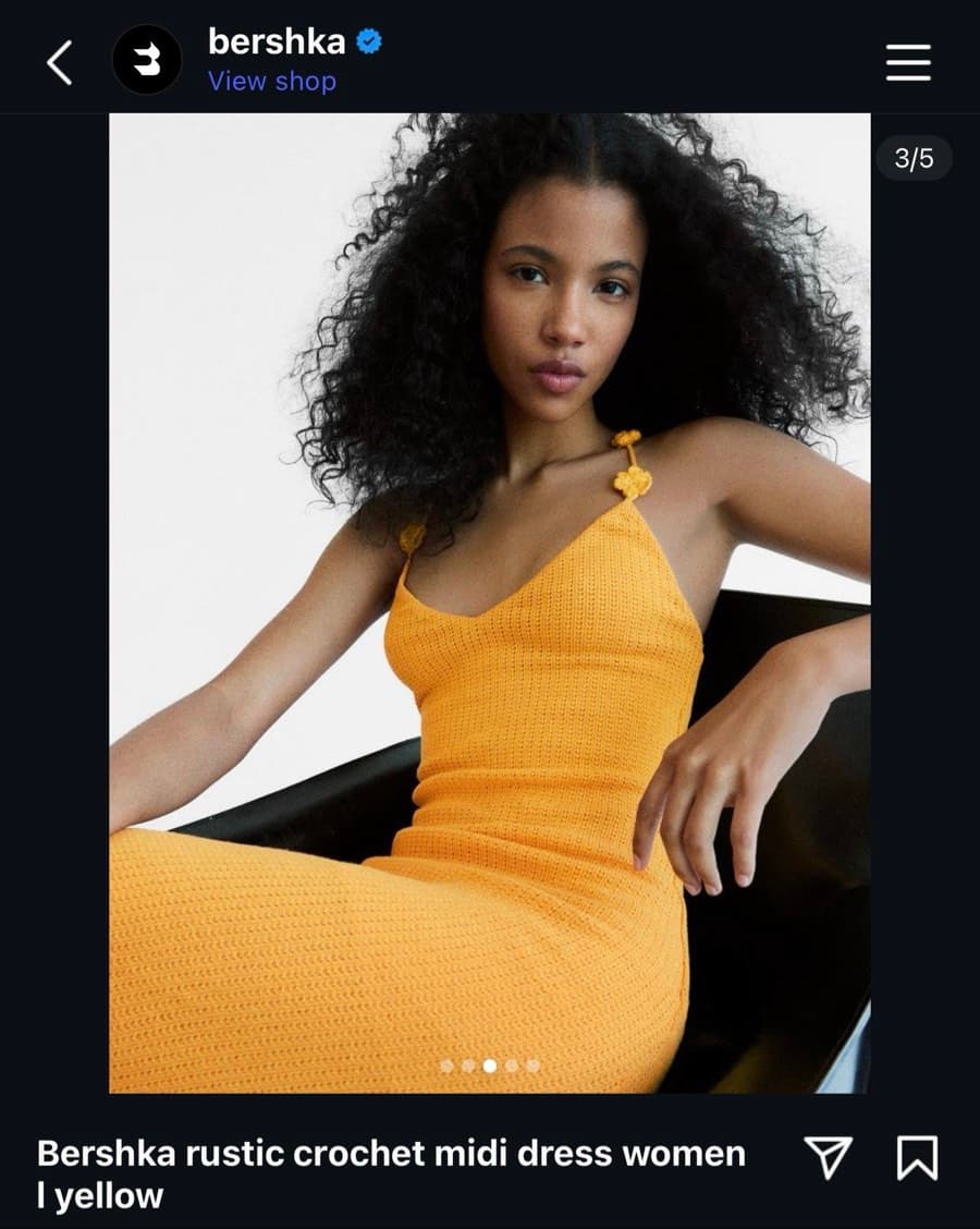 Bershka Orange Knit Maxi Dress thumbnail 3