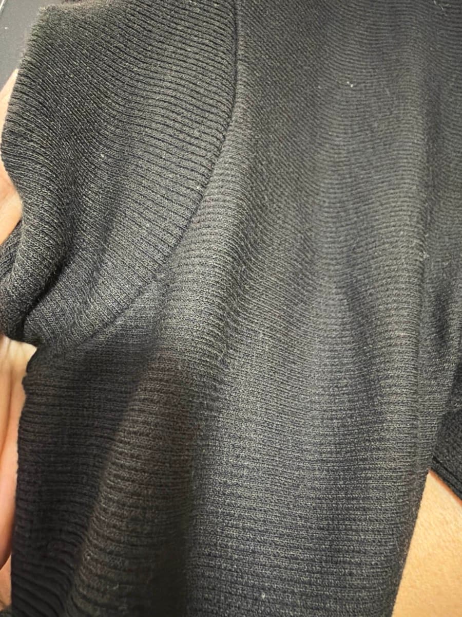 Black Ribbed Midi Dress thumbnail 3