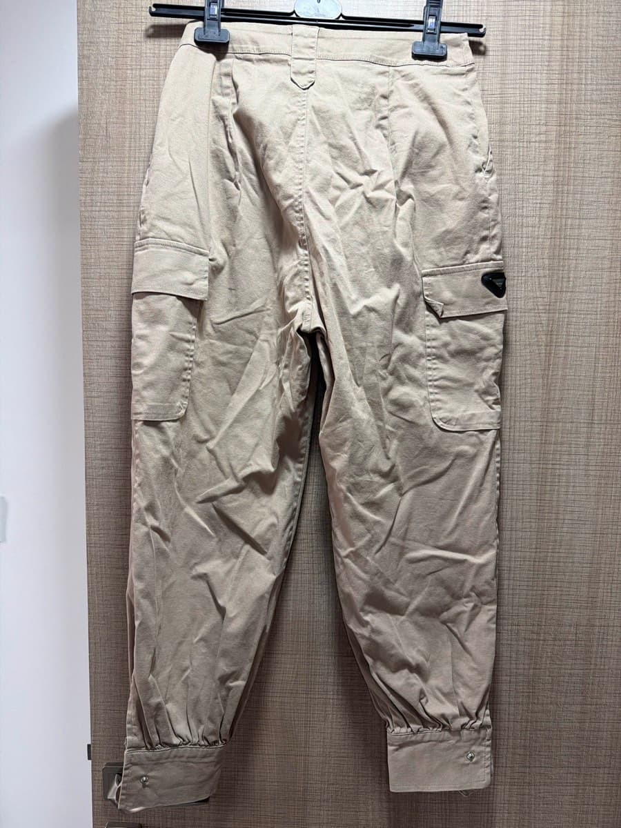 Beige Cargo Trousers cotton thumbnail 2