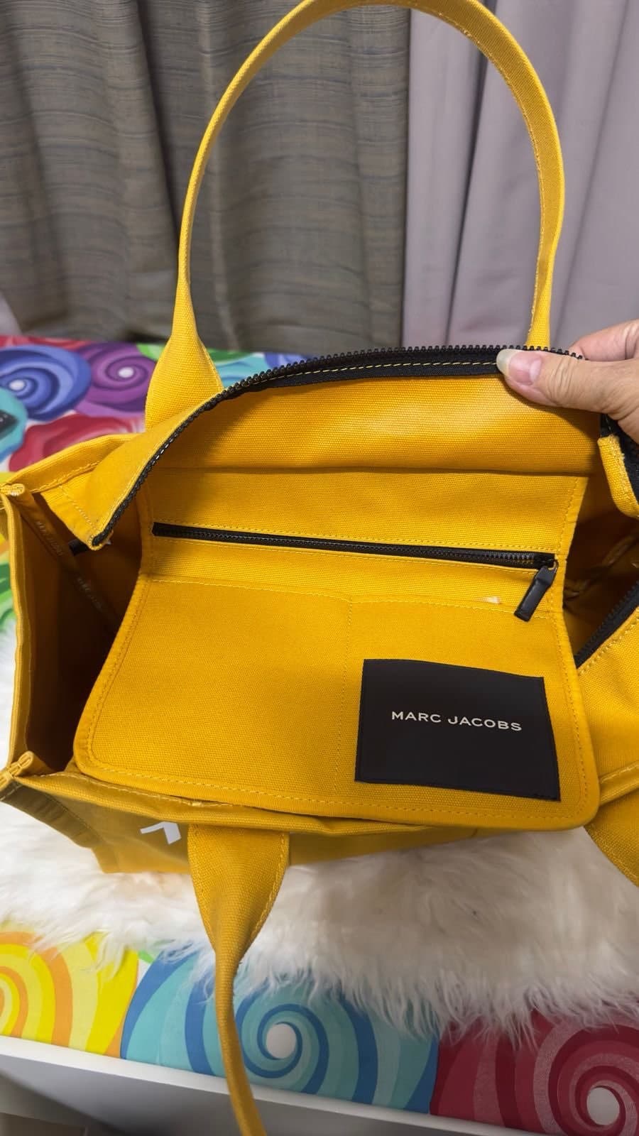 Marc Jacobs Yellow Canvas Tote thumbnail 5