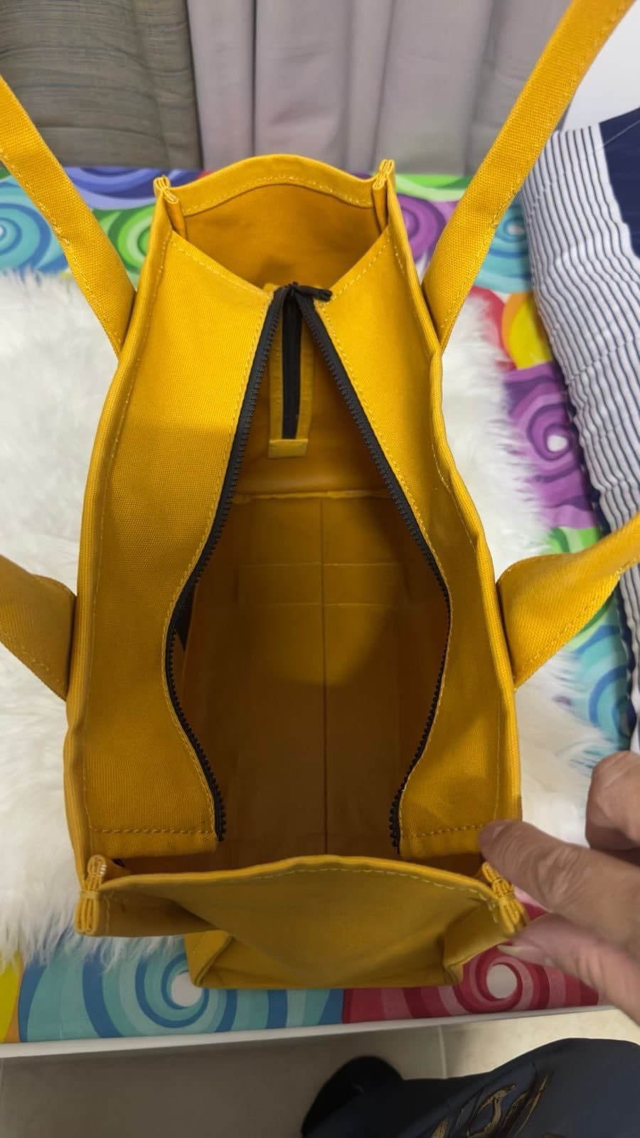 Marc Jacobs Yellow Canvas Tote thumbnail 6
