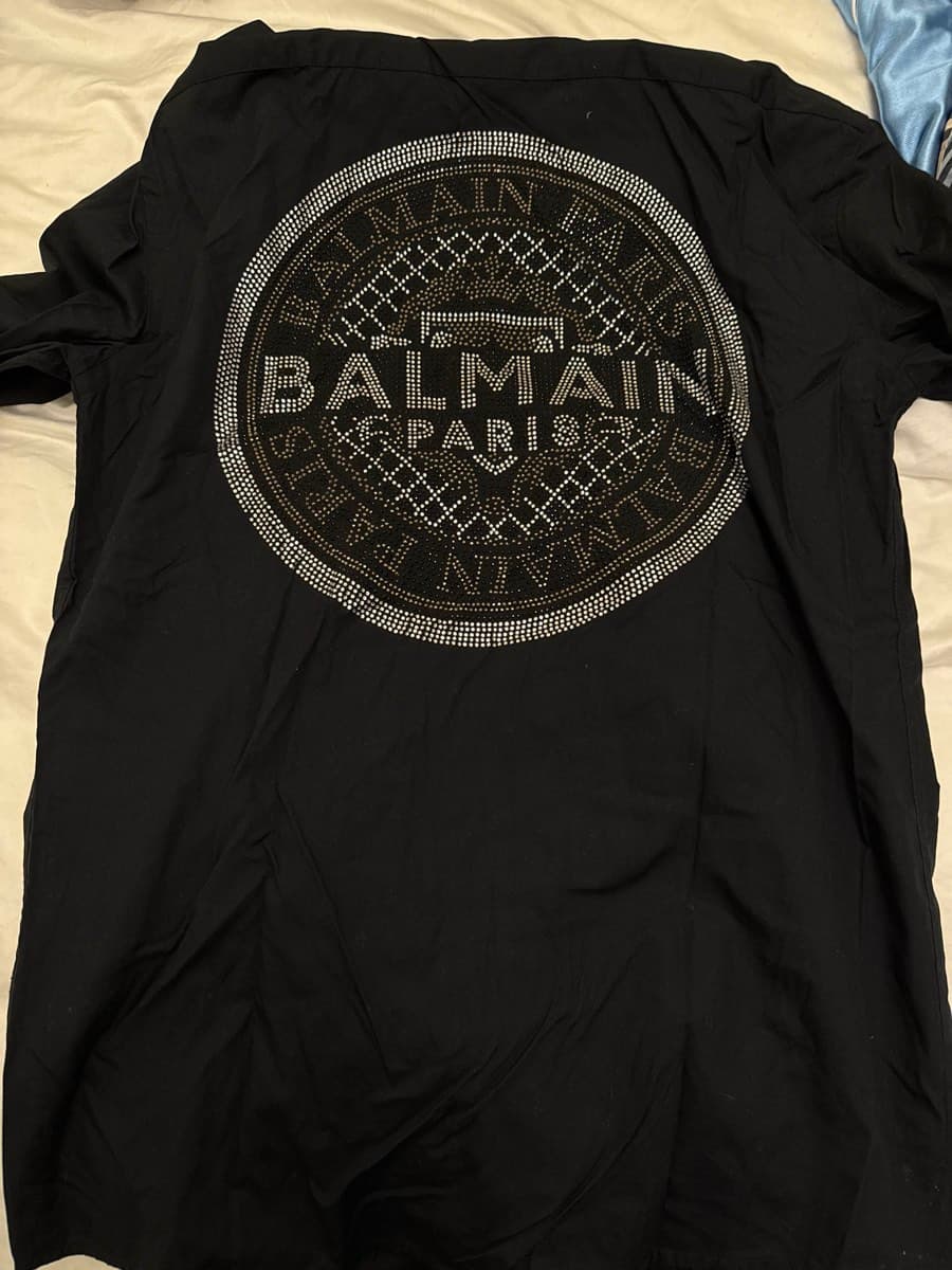 Balmain Embellished Black Shirt