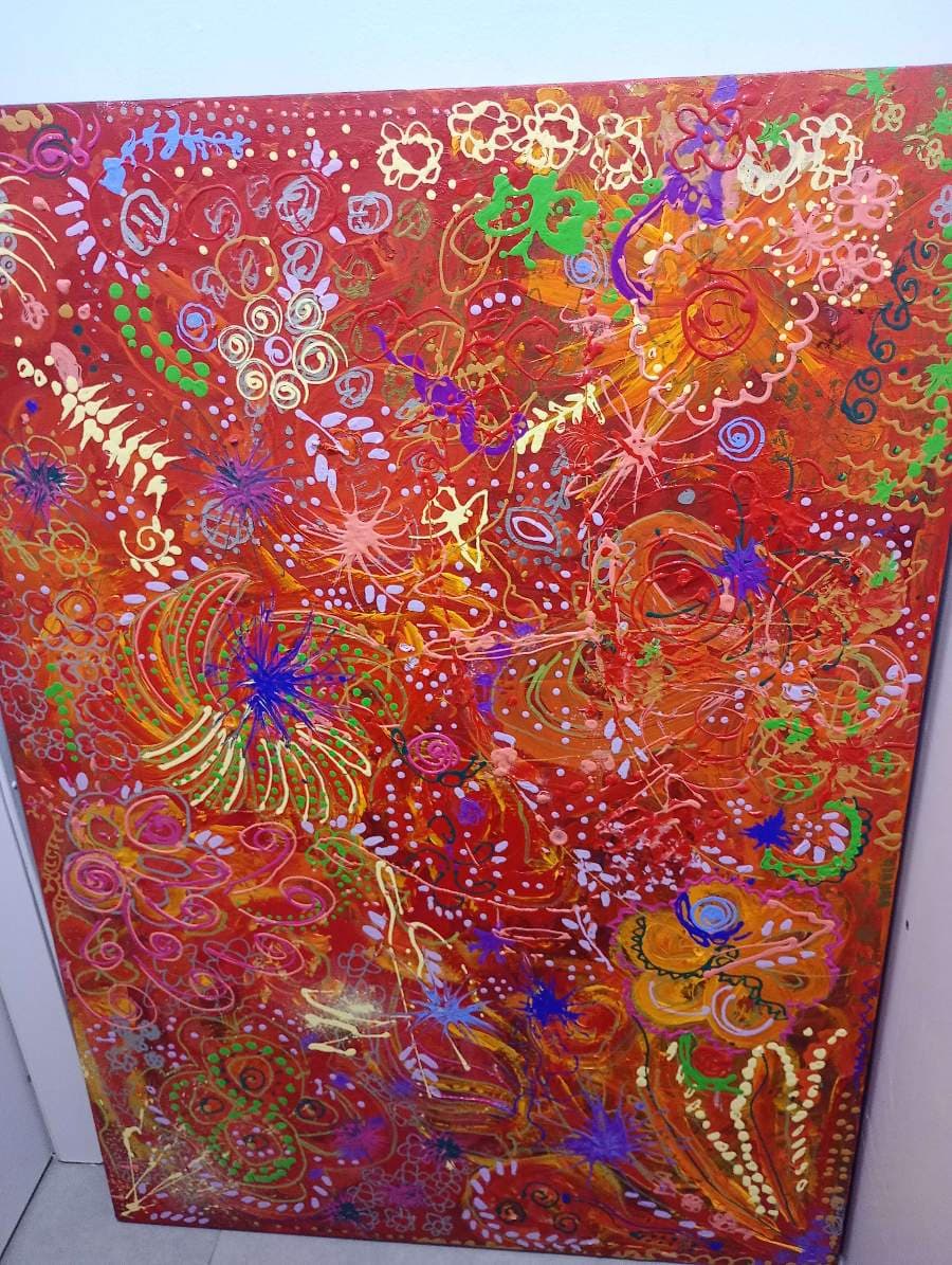 Abstract Floral Canvas Art