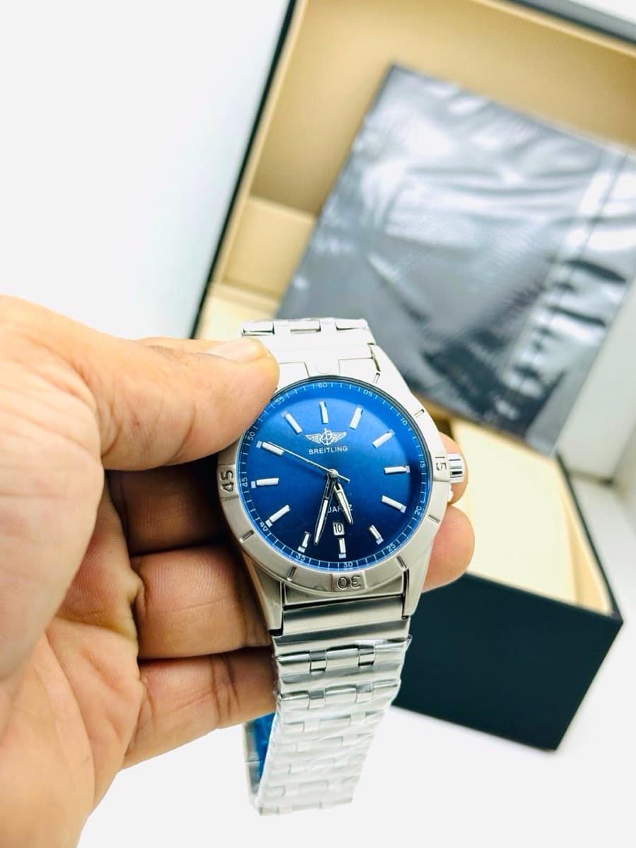 Breitling Quartz Blue Dial Watch thumbnail 3