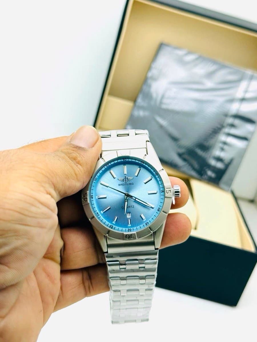 Breitling Quartz Blue Dial Watch thumbnail 7