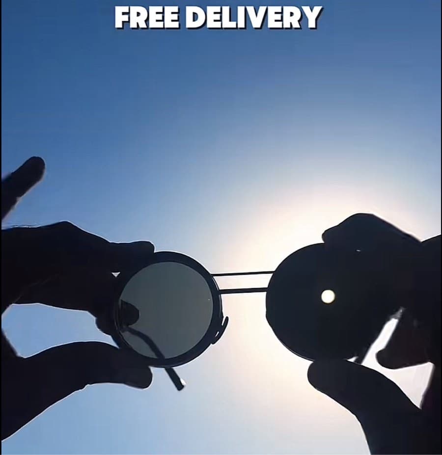 Round Frame Black Sunglasses thumbnail 5