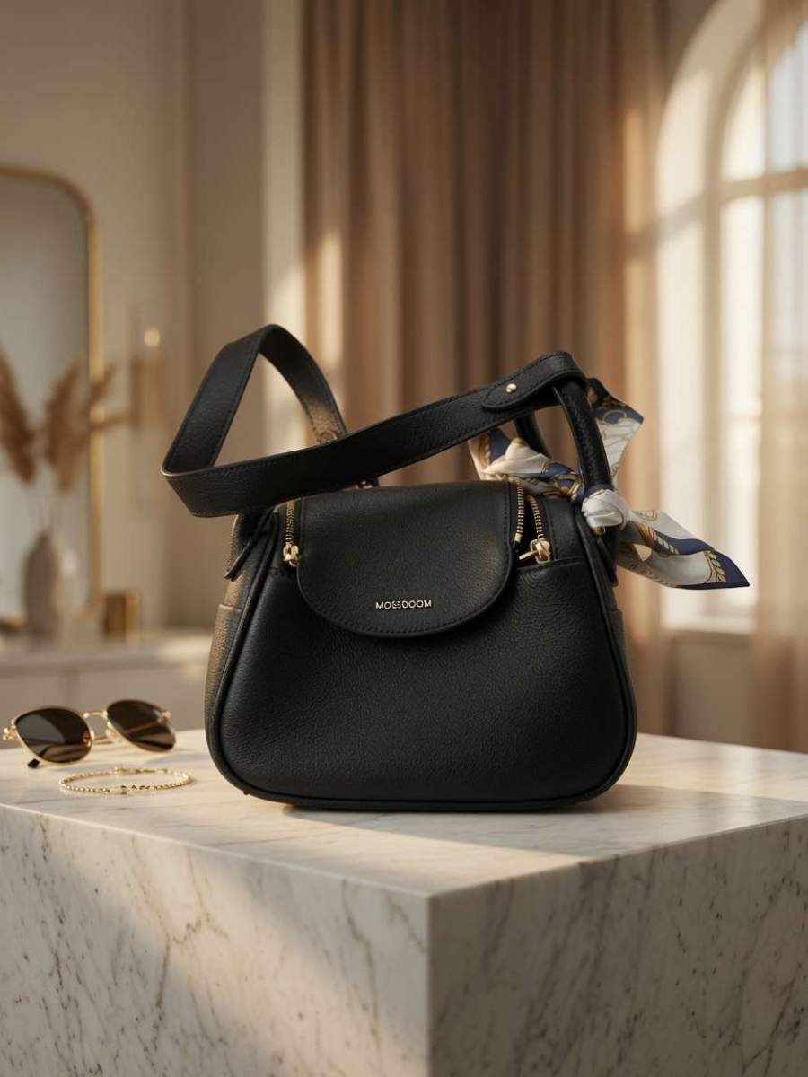 MOSSDOOM Black Shoulder Bag thumbnail 4