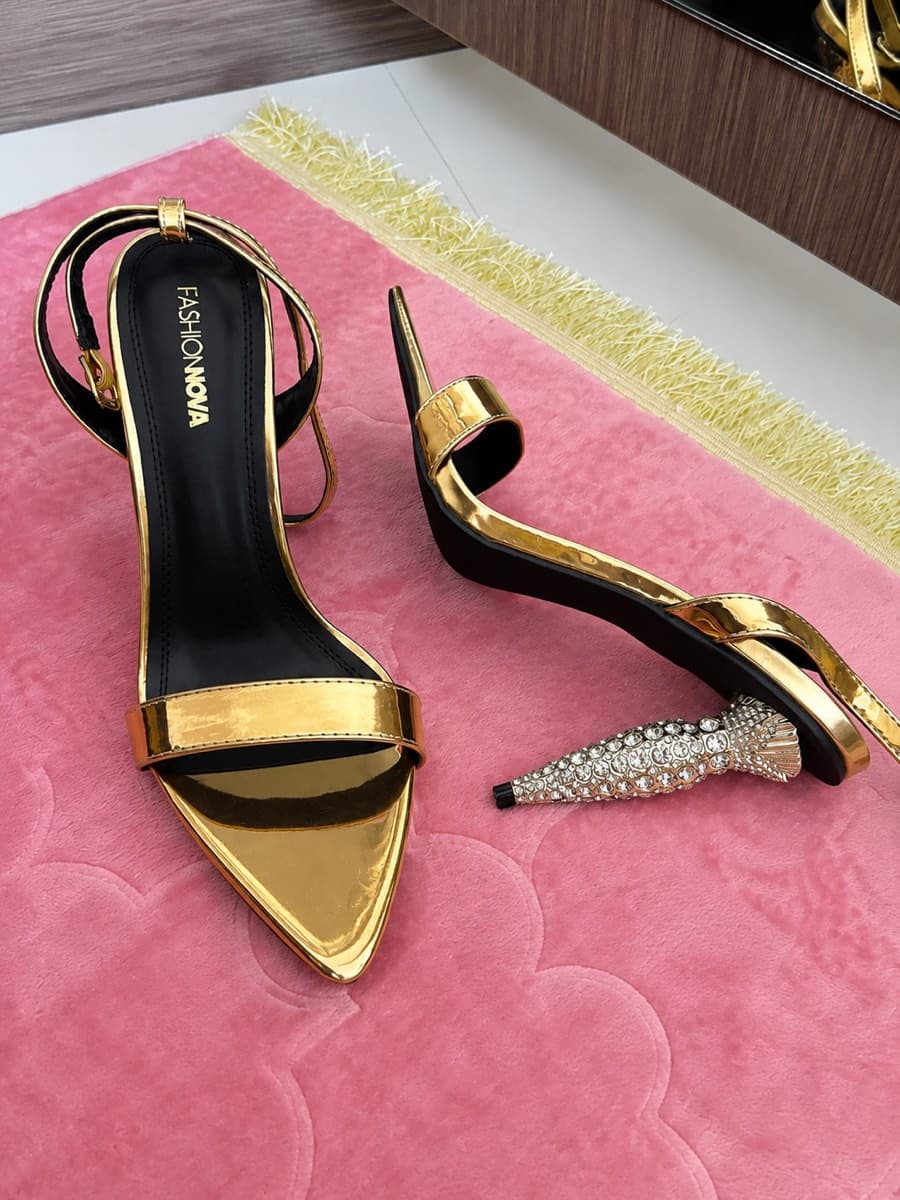 Fashion Nova Gold Heels