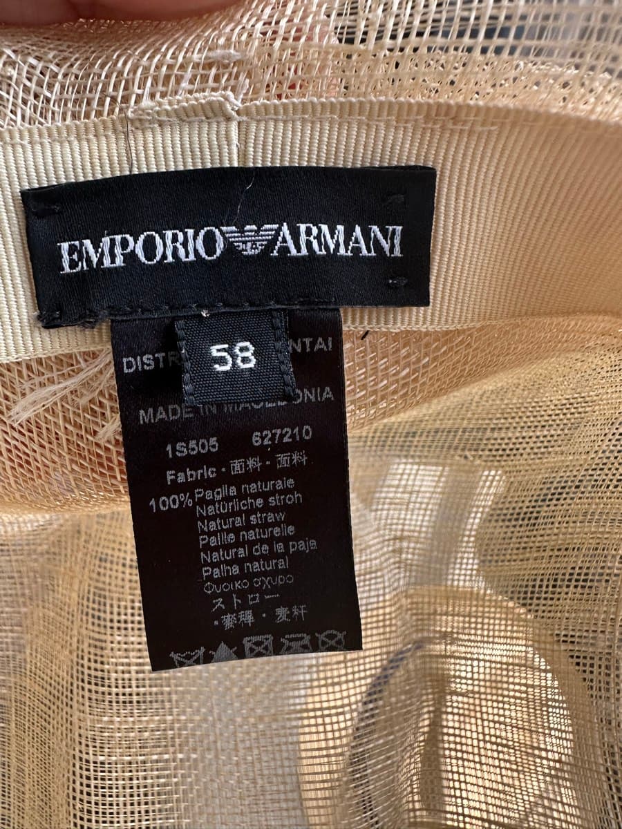 Emporio Armani Natural Straw Hat – Size 58 thumbnail 3
