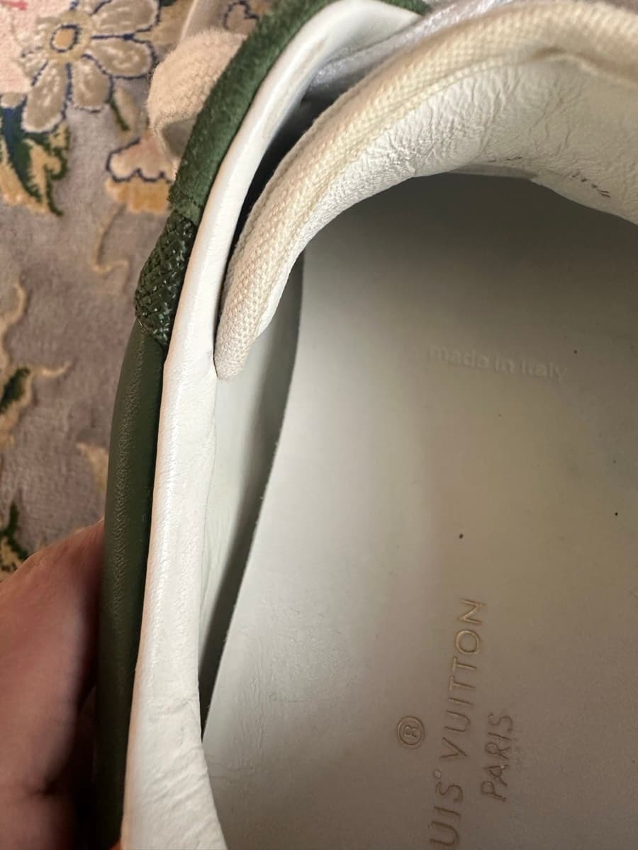 Louis Vuitton Green Suede Sneakers thumbnail 7