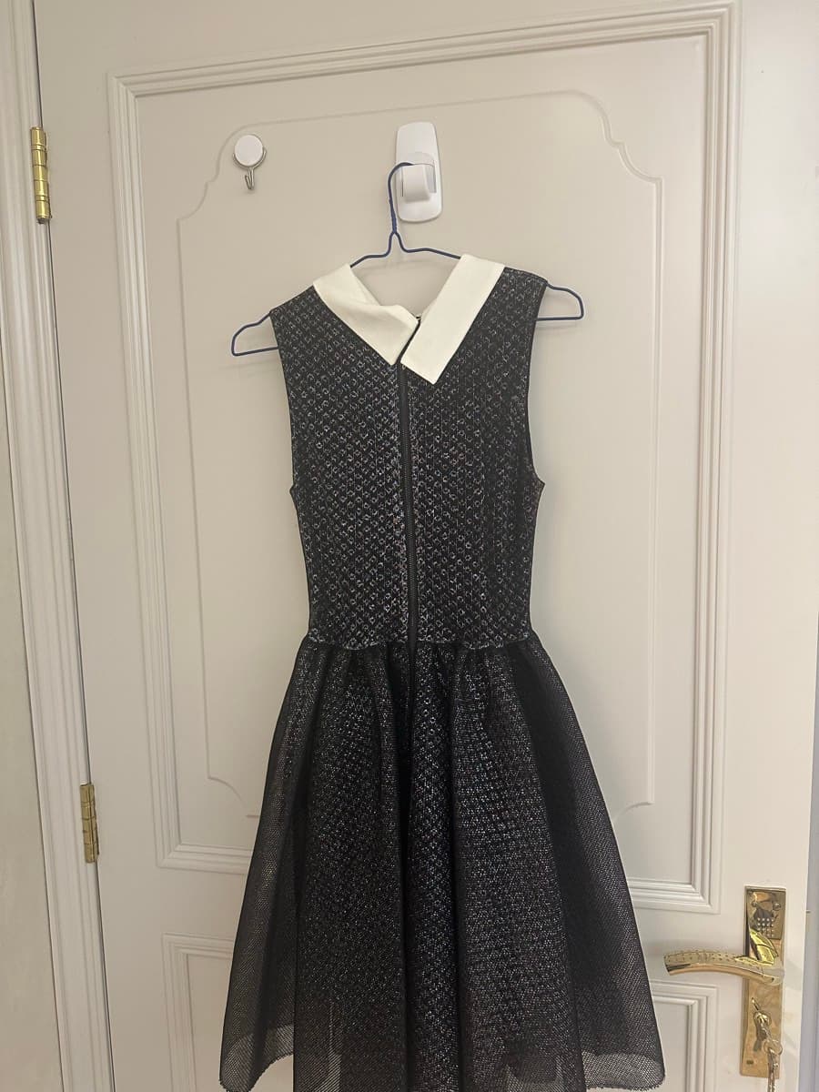 Maje Rider Metallic Tulle & Lurex Collared Dress thumbnail 2