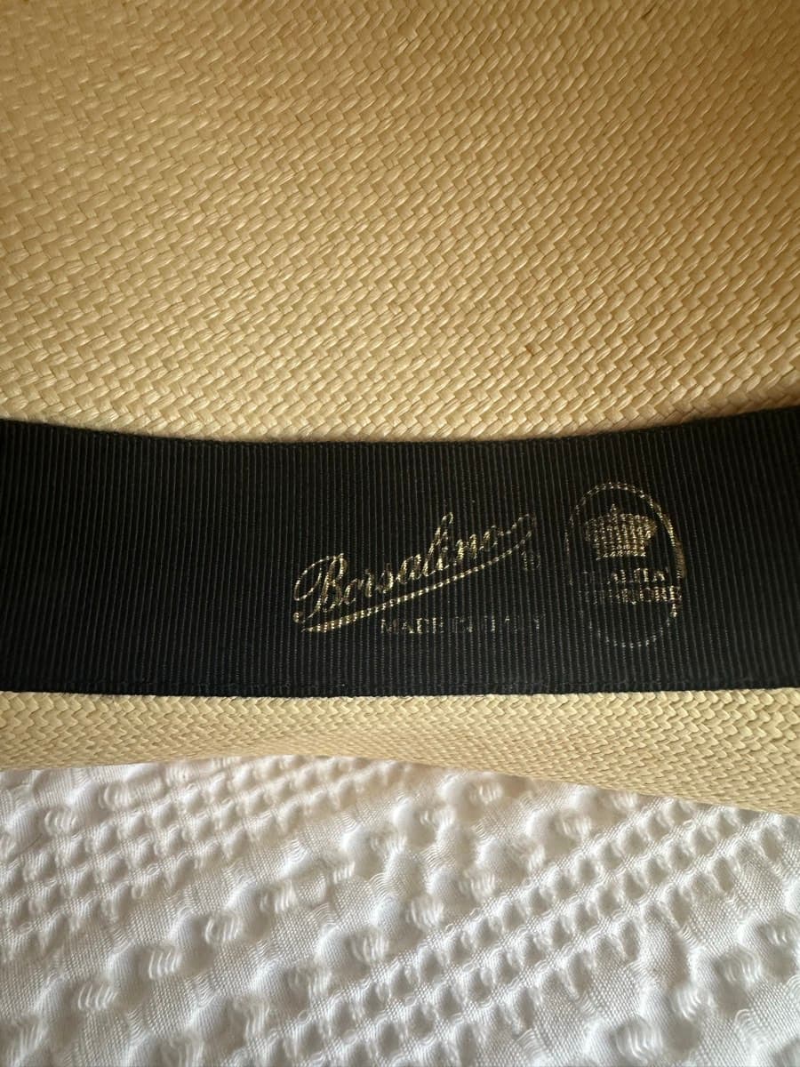 Borsalino Natural Straw Panama Hat – Size 59 thumbnail 3