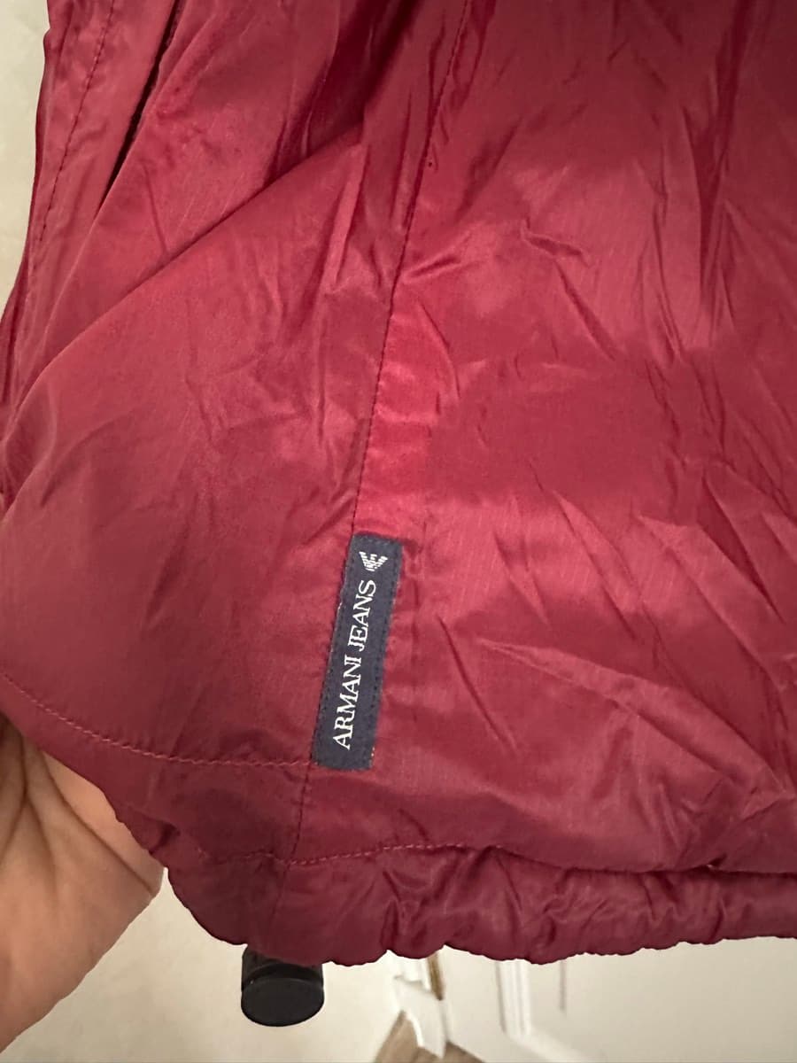 Authentic Armani Jeans Reversible Puffer Jacket Black/Red – Size M / EU 50 thumbnail 5