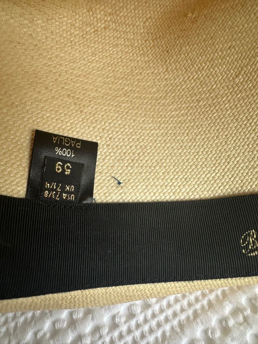 Borsalino Natural Straw Panama Hat – Size 59 thumbnail 4