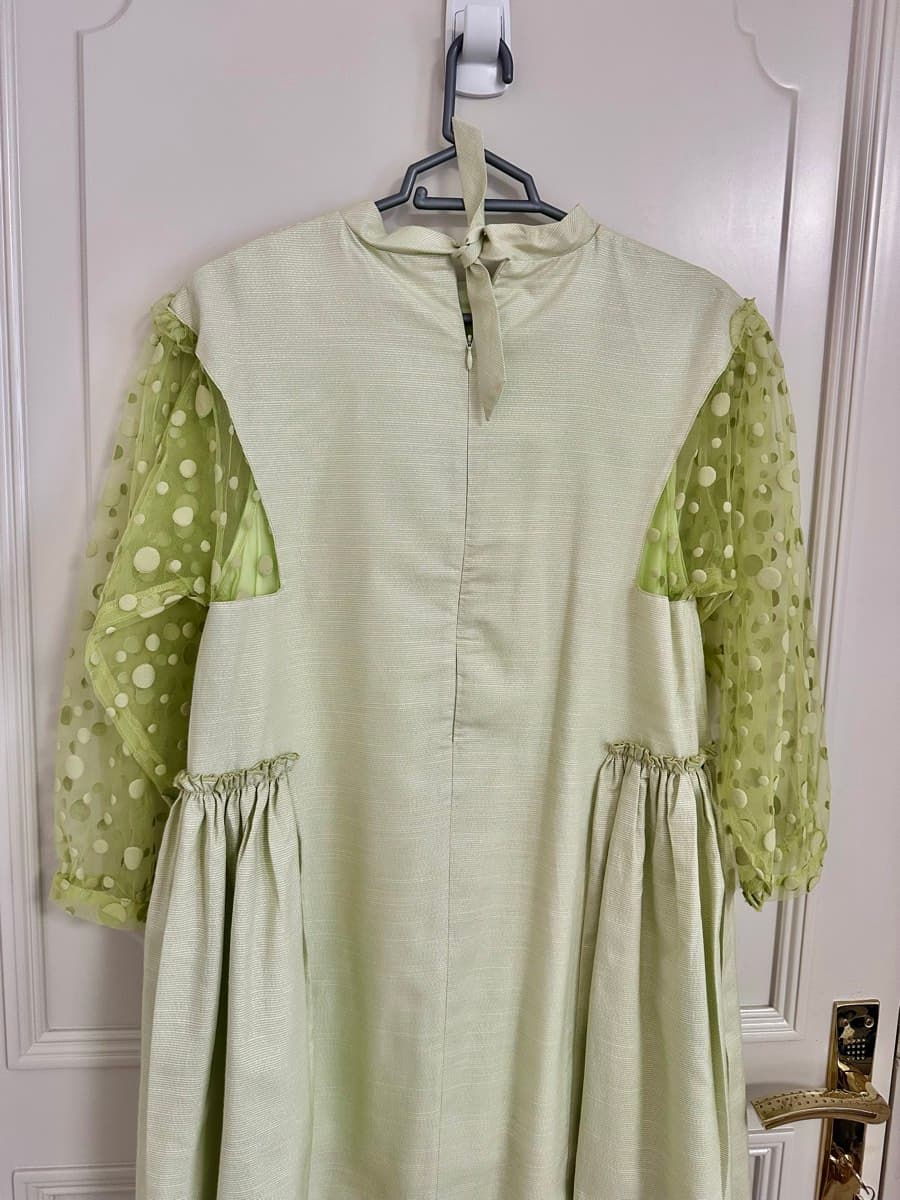 Lime Green Polka Dot Dress thumbnail 4