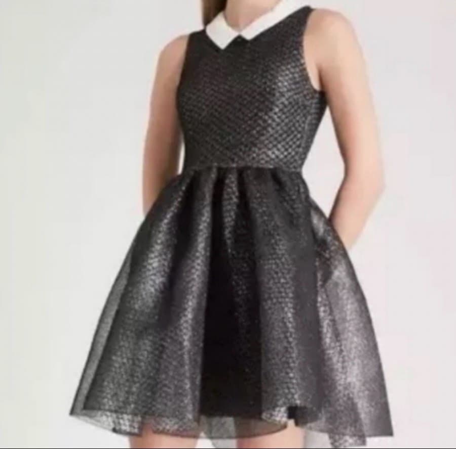 Maje Rider Metallic Tulle & Lurex Collared Dress thumbnail 6
