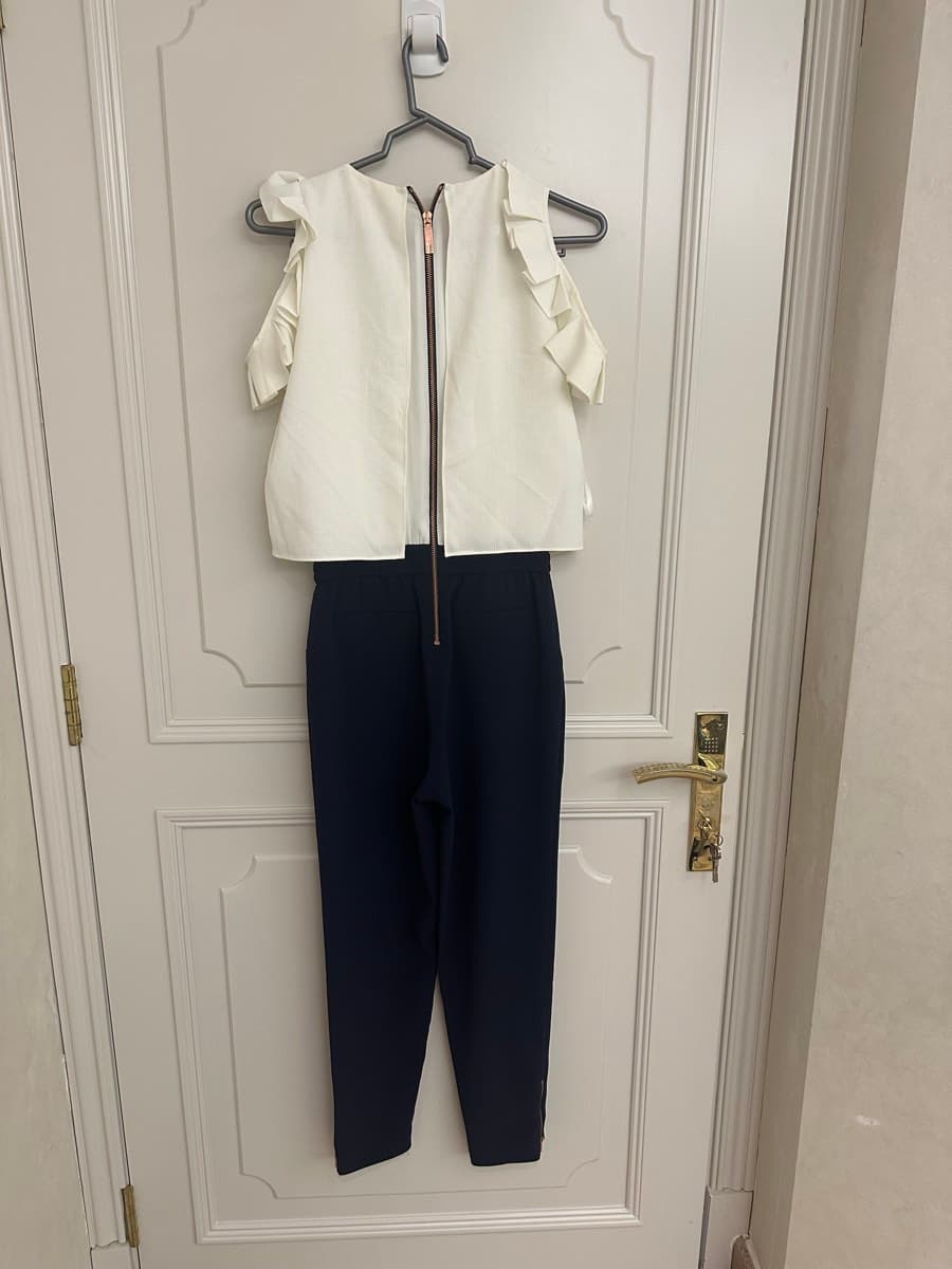 Ted Baker London LULAY Jumpsuit – Navy & Ivory thumbnail 4