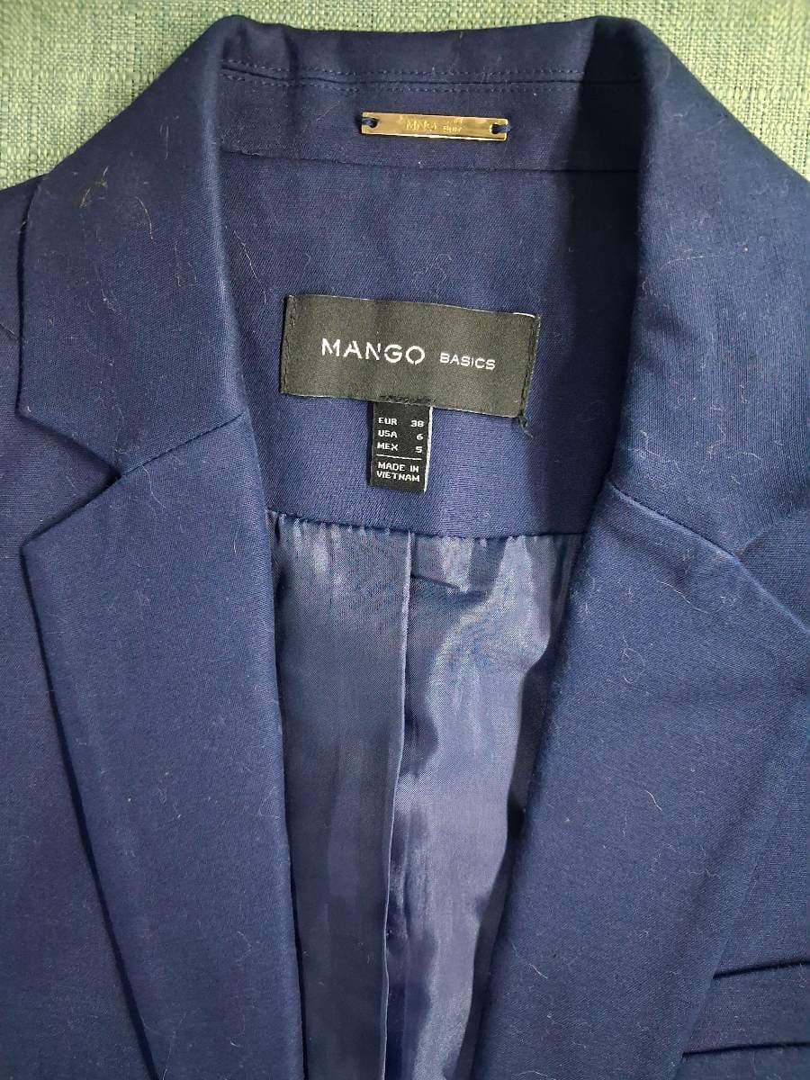 Mango Navy Blue Blazer thumbnail 2