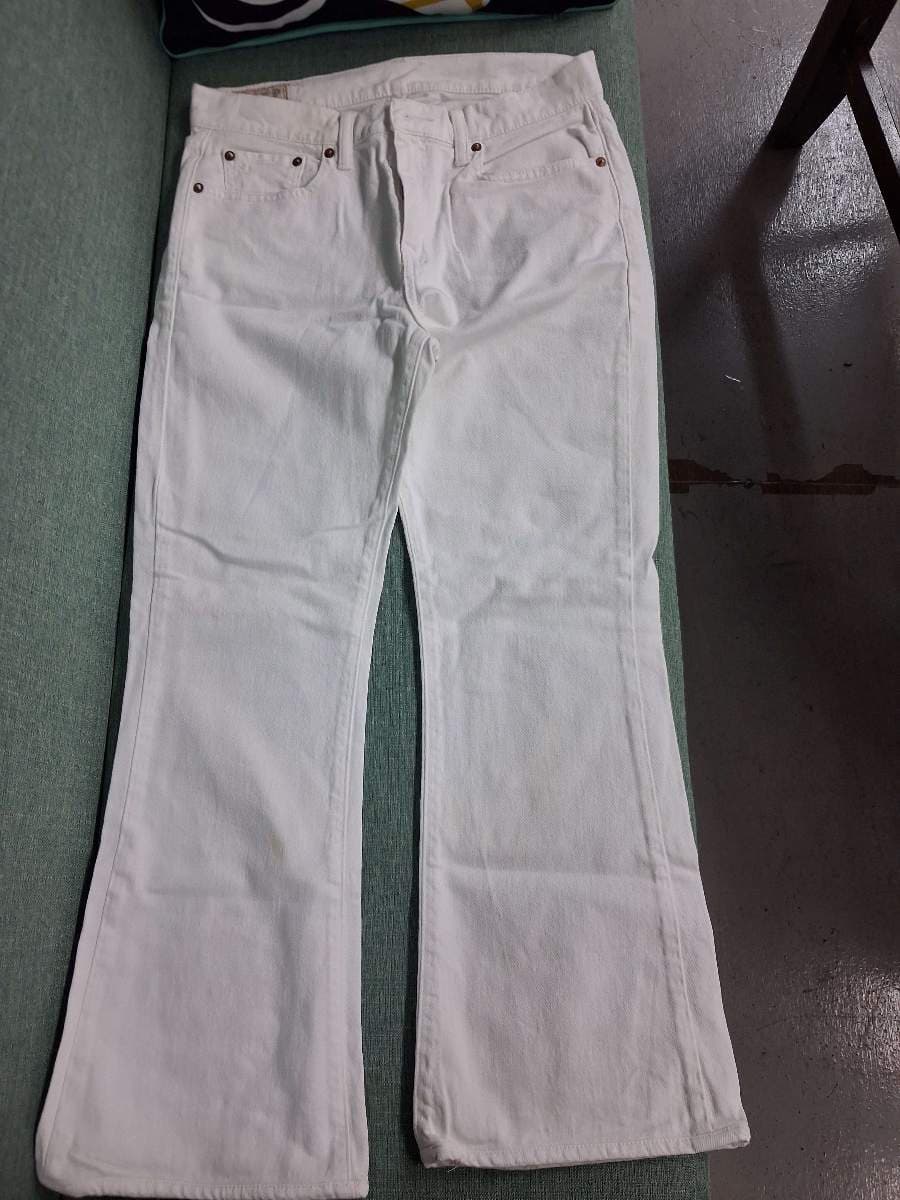 White Denim Flared Jeans