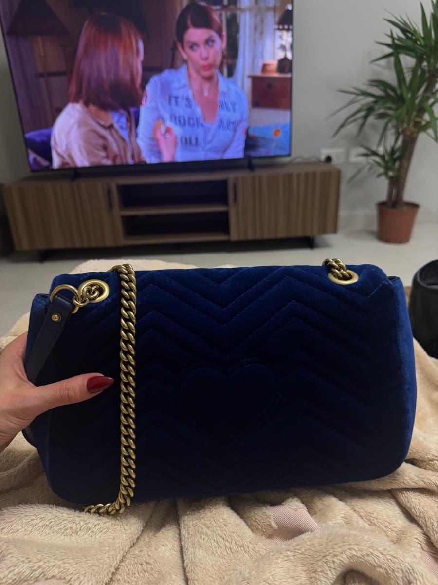 Gucci GG Marmont Flower Embroidered Shoulder Bag thumbnail 3