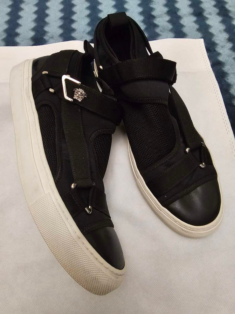 Versace Black Mesh Sneakers thumbnail 3