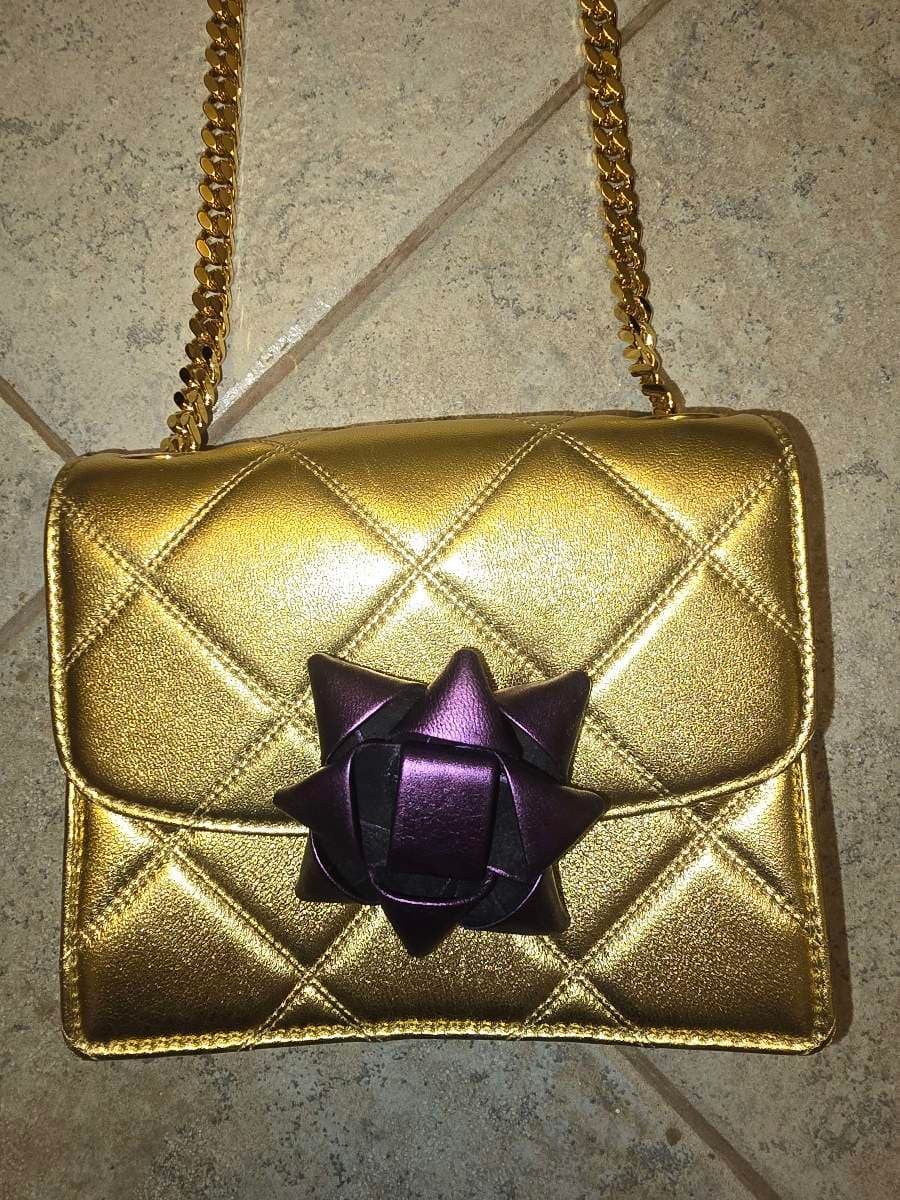 Quilted Gold Shoulder Bag