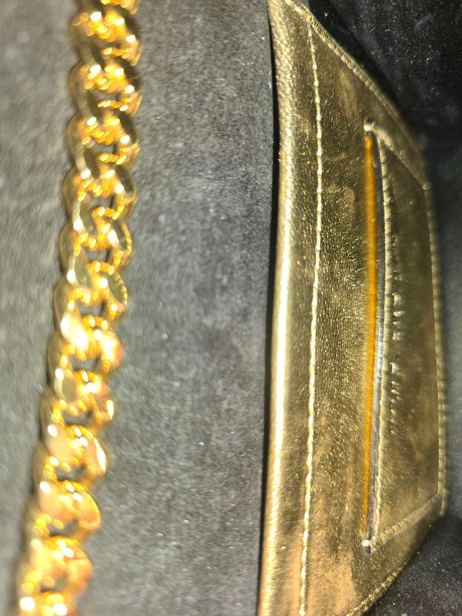 Quilted Gold Shoulder Bag thumbnail 3