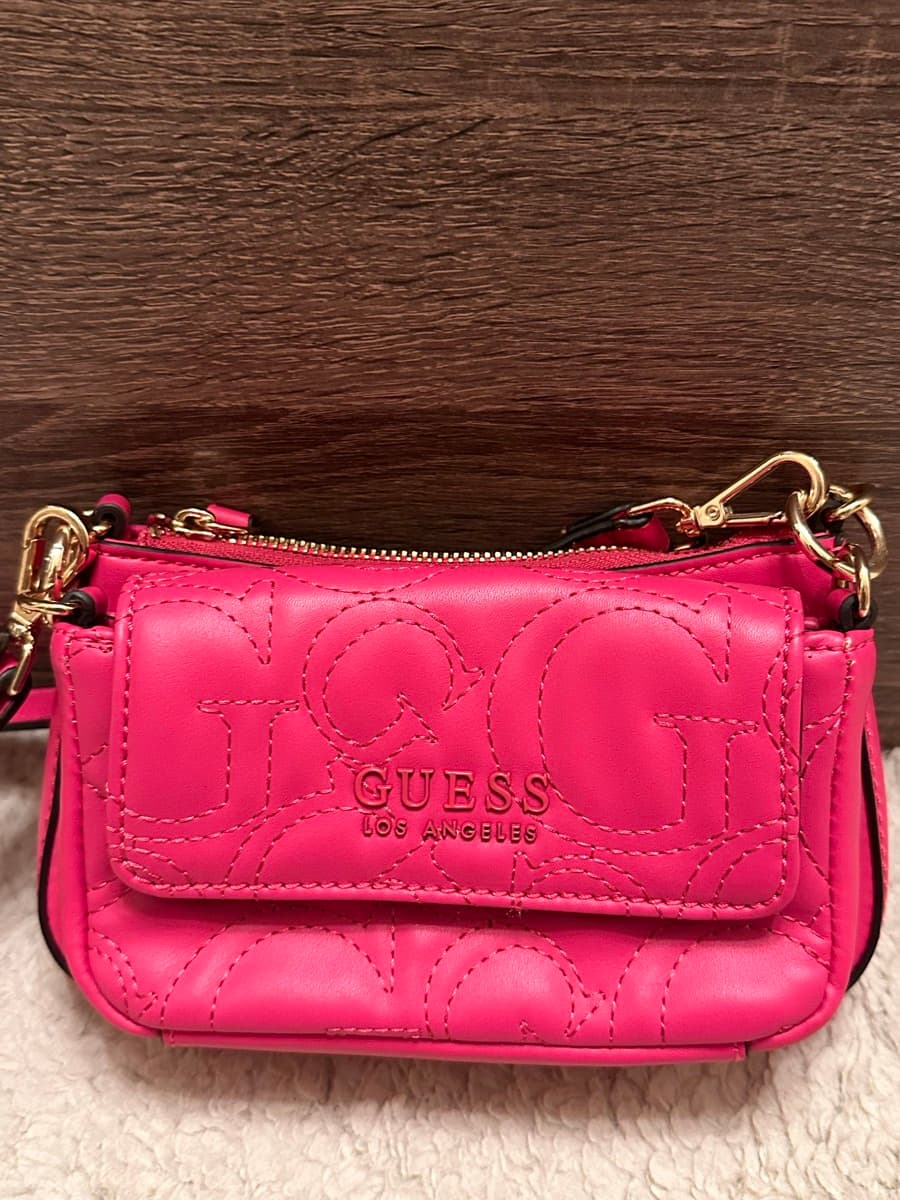 Guess Pink Crossbody Bag with detachable front flap, style in multiple ways! thumbnail 2