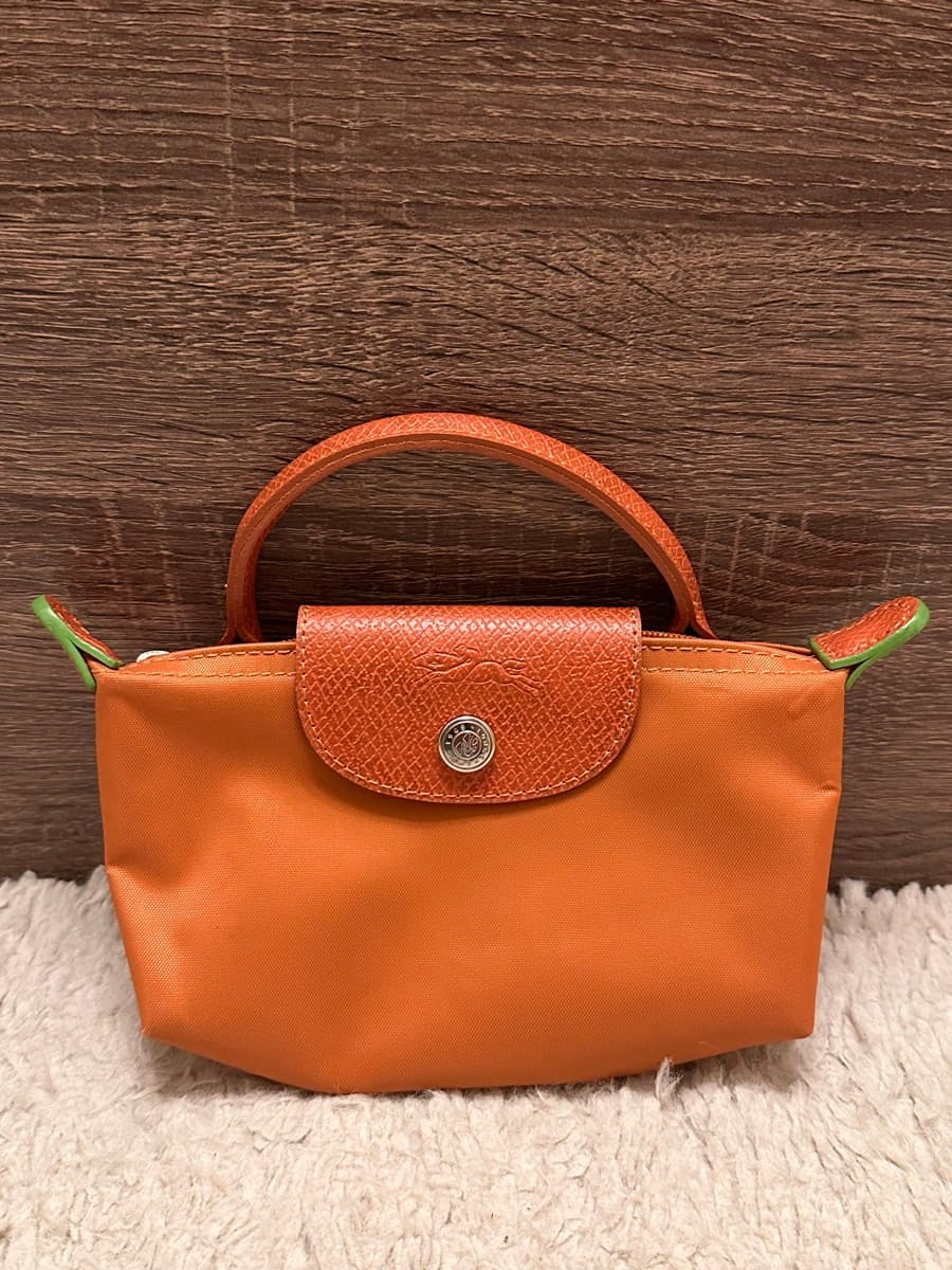 Longchamp-like Orange Le Pliage Pouch (not original)