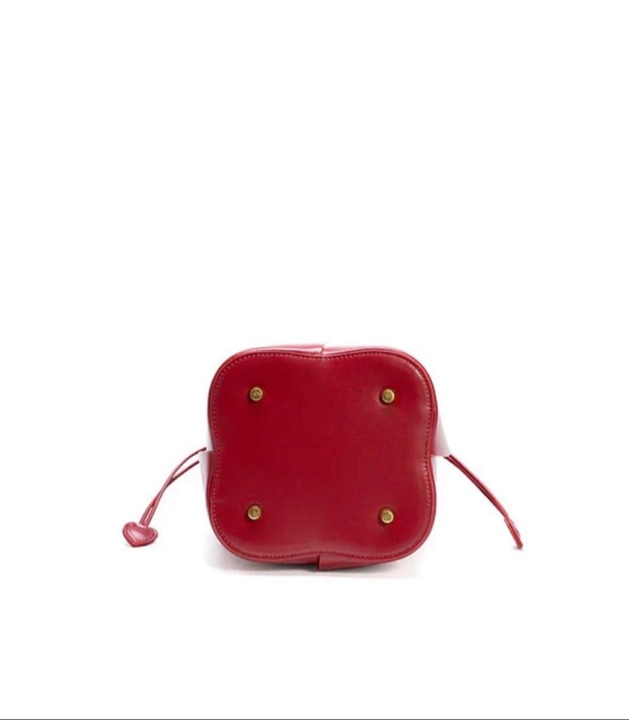 Red Leather Bucket Bag thumbnail 5