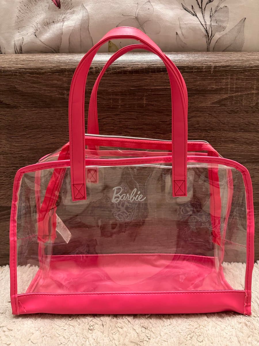 Barbie Clear Pink Tote for beach or gym! thumbnail 2