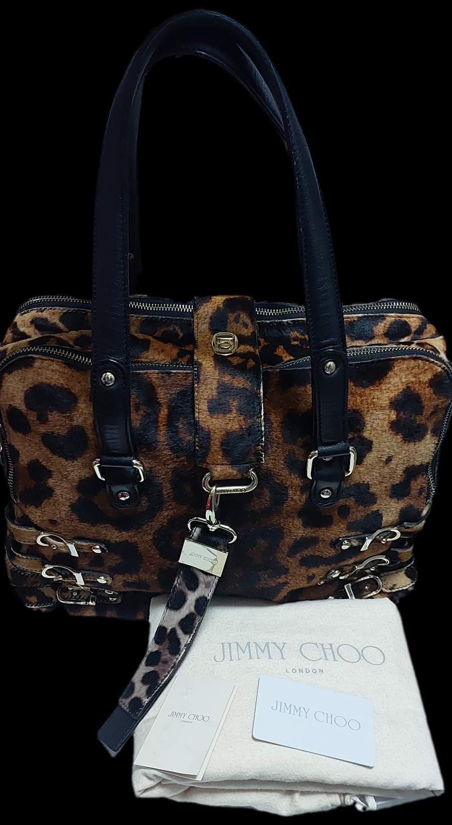 JIMMY CHOO Leopard Print BLYTHE bag thumbnail 4