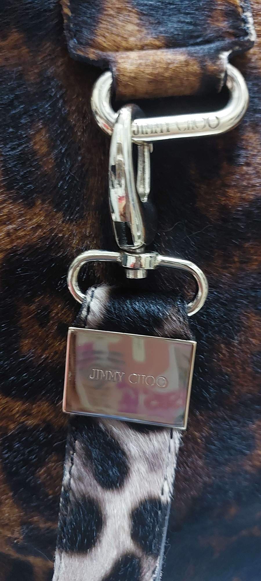 JIMMY CHOO Leopard Print BLYTHE bag thumbnail 2
