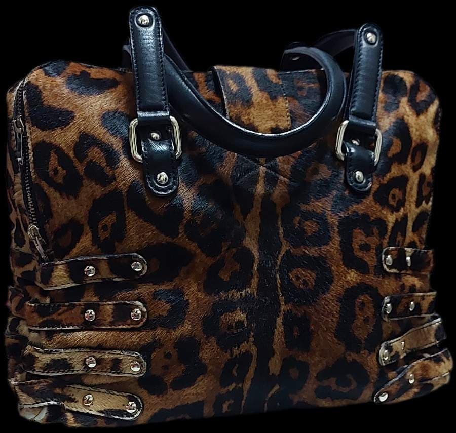 JIMMY CHOO Leopard Print BLYTHE bag