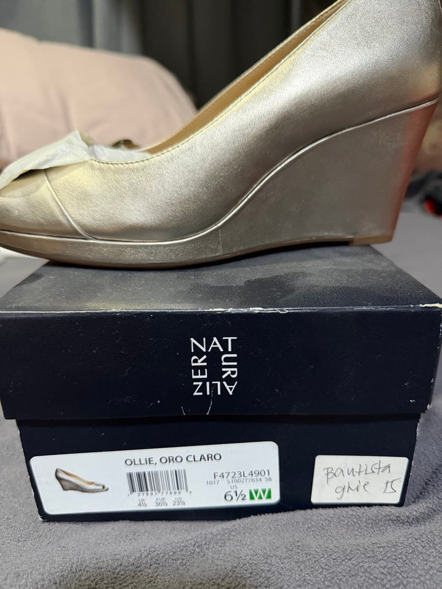 Naturalizer Gold Peep-Toe Heels thumbnail 2